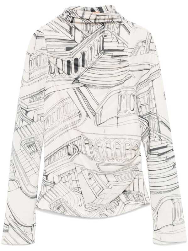 ruched-detail top