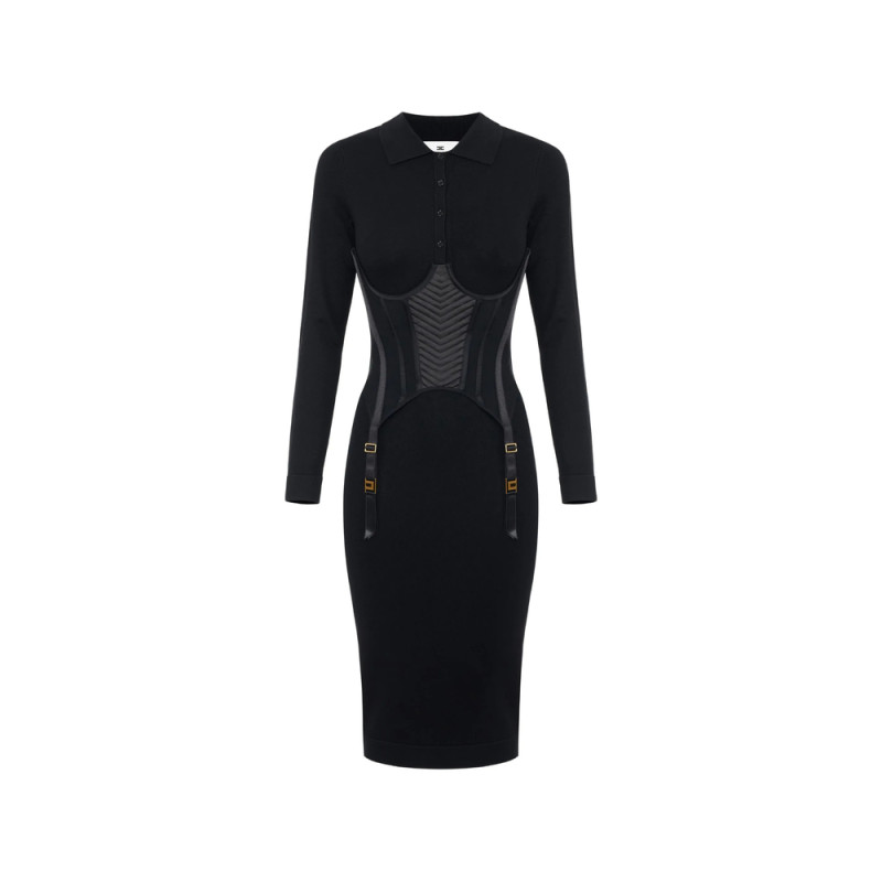 Elisabetta Franchi Knit Bustier Dress
