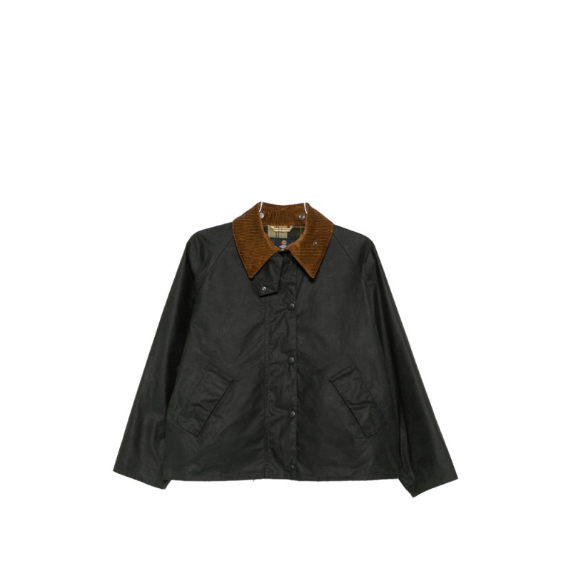 Barbour Corduroy-collar Waxed Jacket