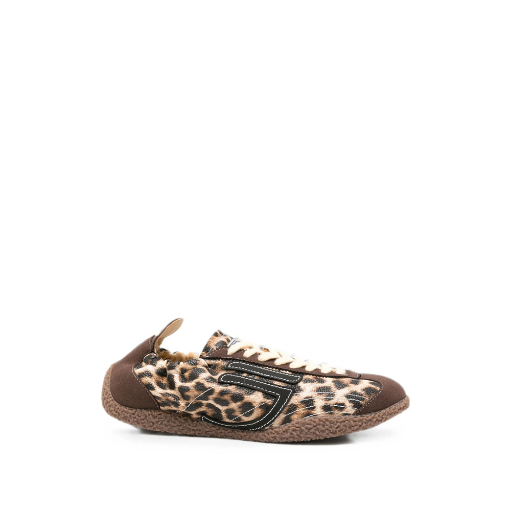 Puraai Leopard-print Lace-up Sneakers