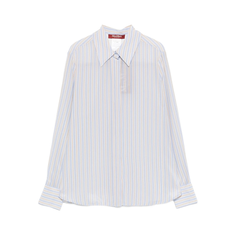 Max Mara Studio Striped Long-sleeve Shirt