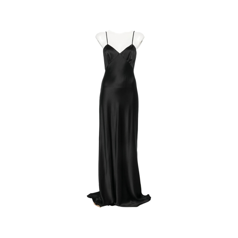 Max Mara Pianoforte Satin-finish Back-cutout Dress