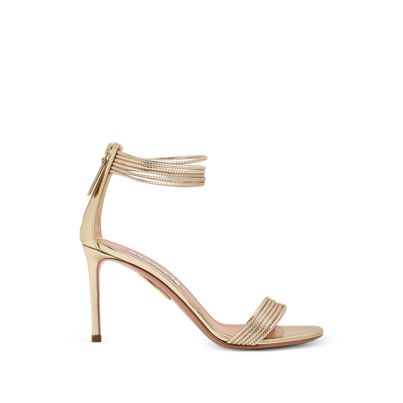 Aquazzura Sway Metallic Sandals
