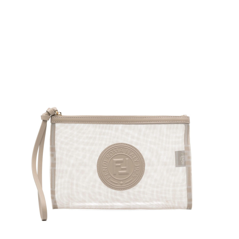 Fendi Logo-patch Clutch Bag