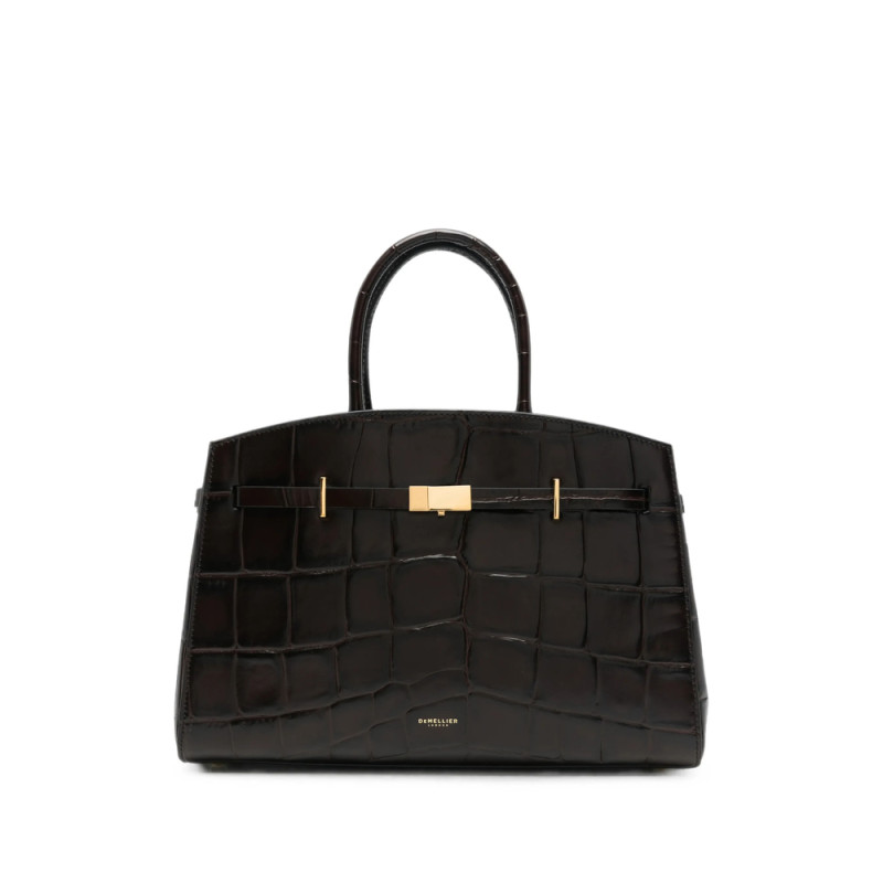 Demellier Midi Hudson Croc-effect Leather Tote Bag