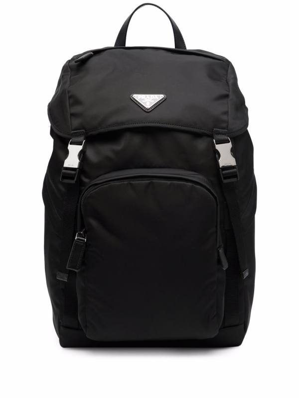 logo-plaque multi-pocket backpack