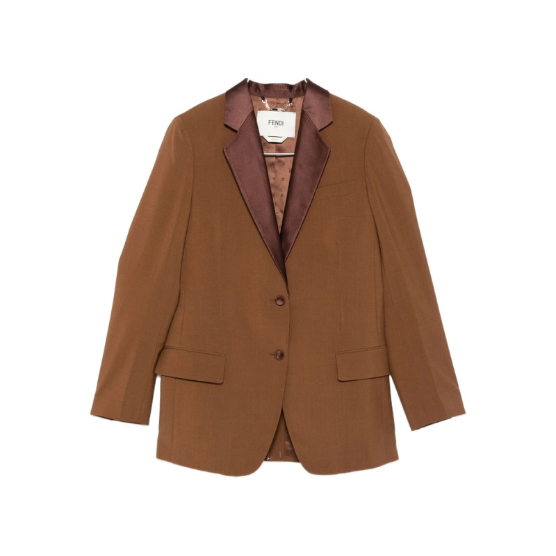 Fendi Satin-lapel Jacket