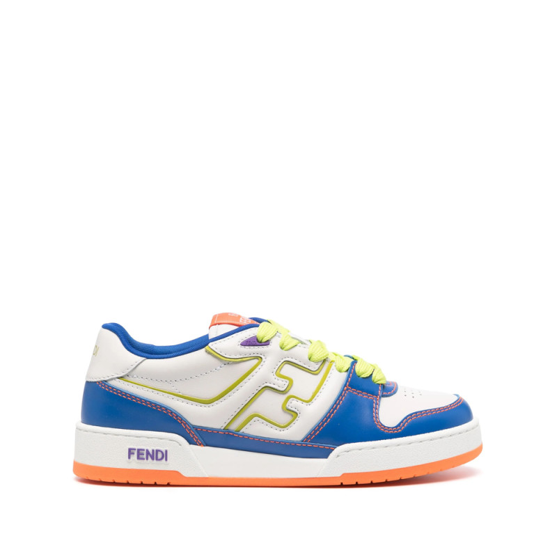 Fendi Match Leather Sneakers