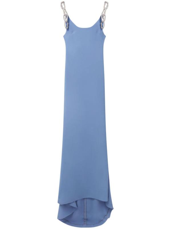 chain-straps satin dress