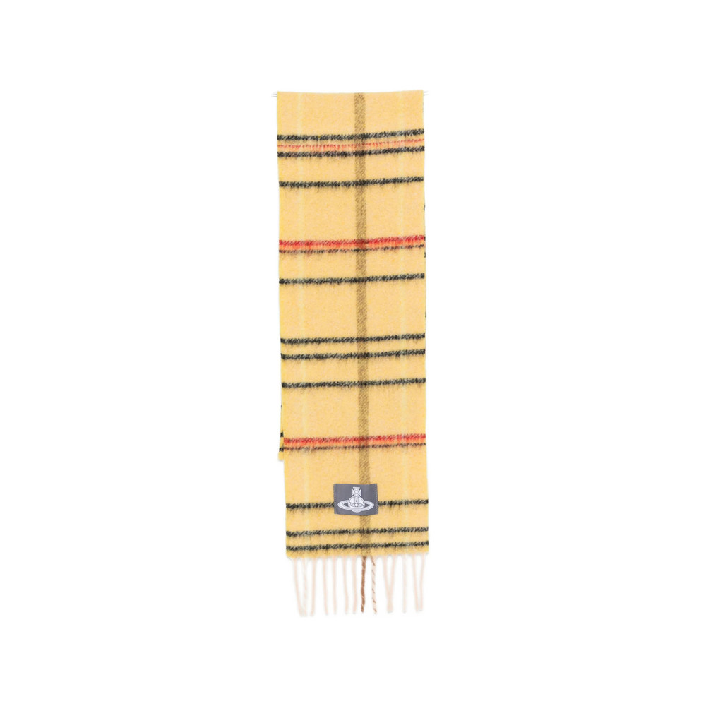 Vivienne Westwood Check-pattern Fringed Scarf