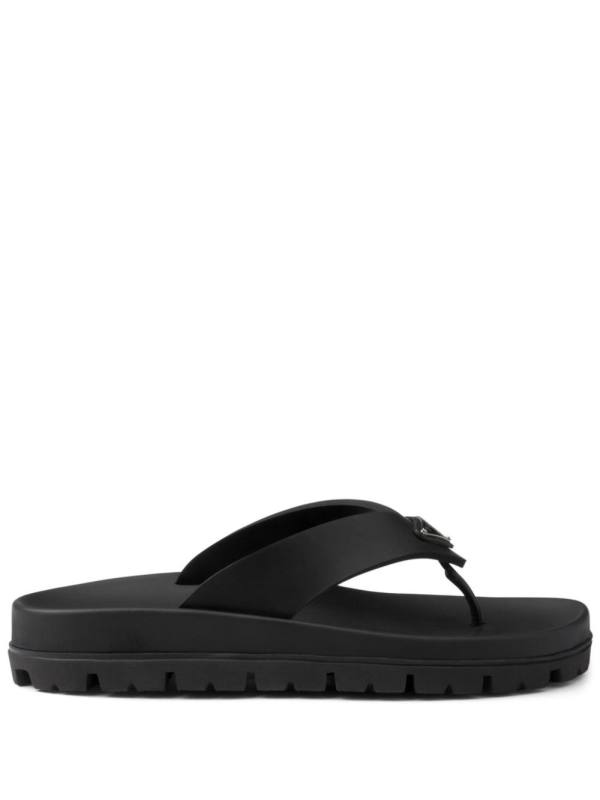 triangle-logo flip flops