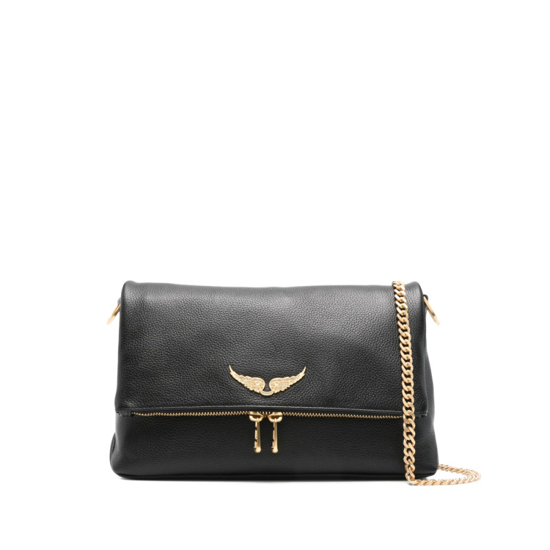 Zadig & Voltaire Rocky Grained-leather Shoulder Bag