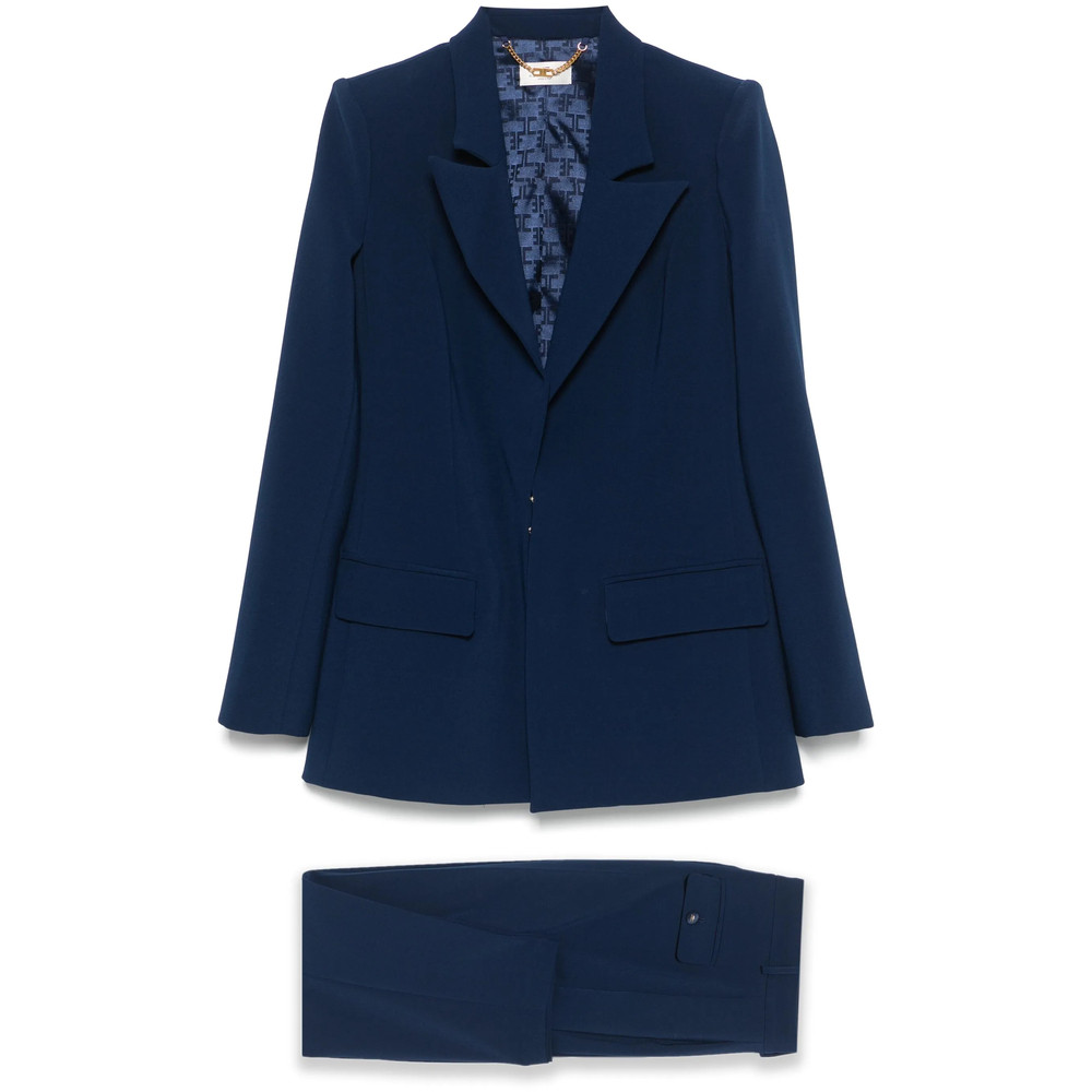 Elisabetta Franchi Logo-detailed Crepe Suit