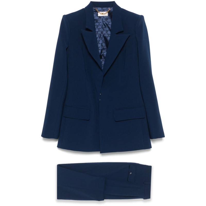 Elisabetta Franchi Logo-detailed Crepe Suit