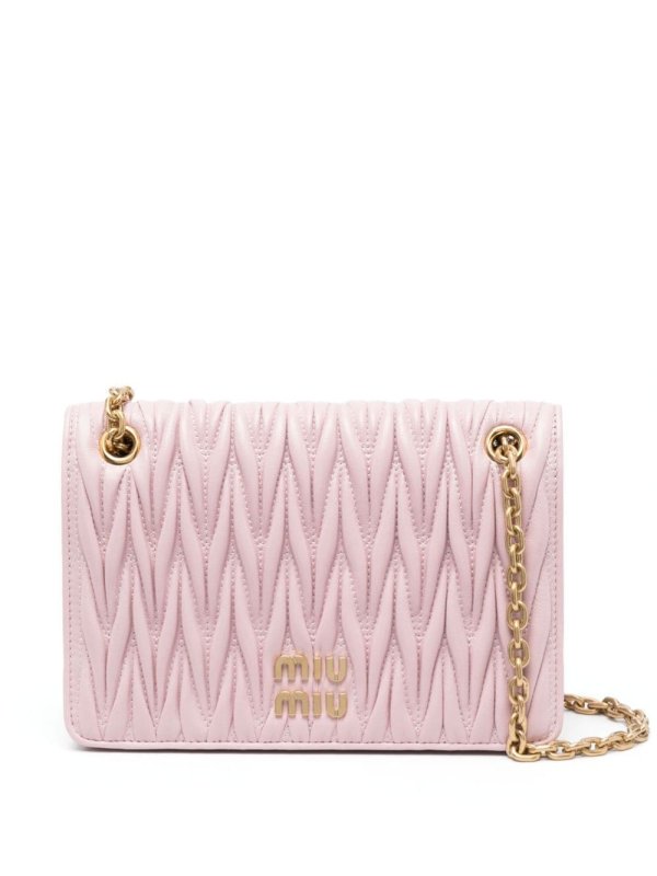 matelassé-effect crossbody bag