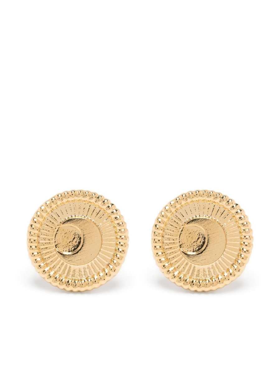 logo-engraved earrings