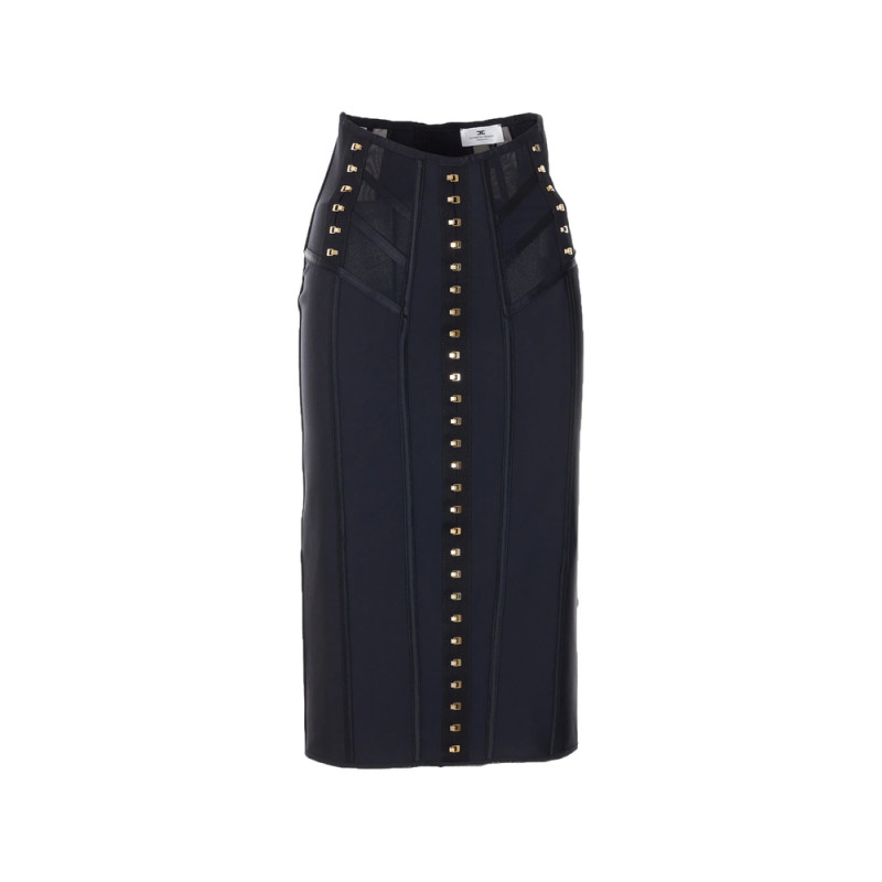 Elisabetta Franchi Hook-appliqué Midi Skirt