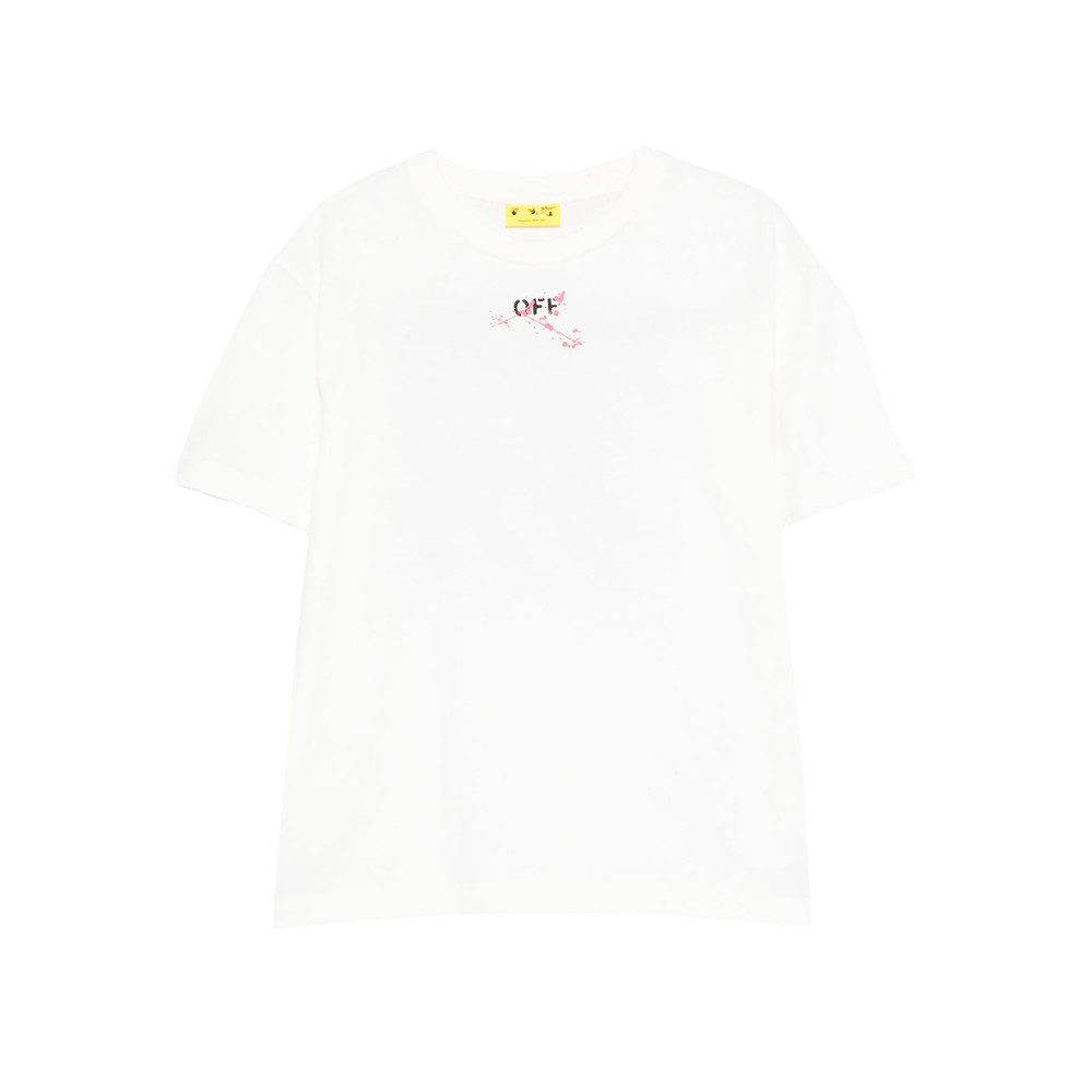 Off-white Paint-splatter Short-sleeve Top