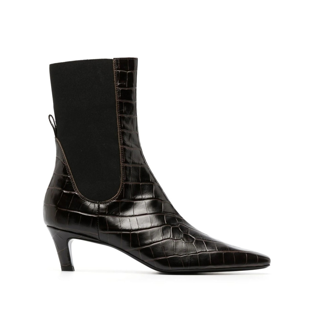 Toteme 50mm Croco-embossed Chelsea Boots