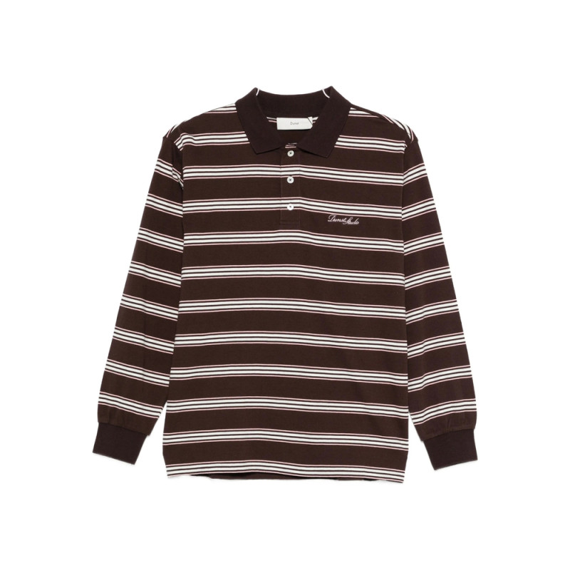 Dunst Striped Long-sleeve Polo Shirt