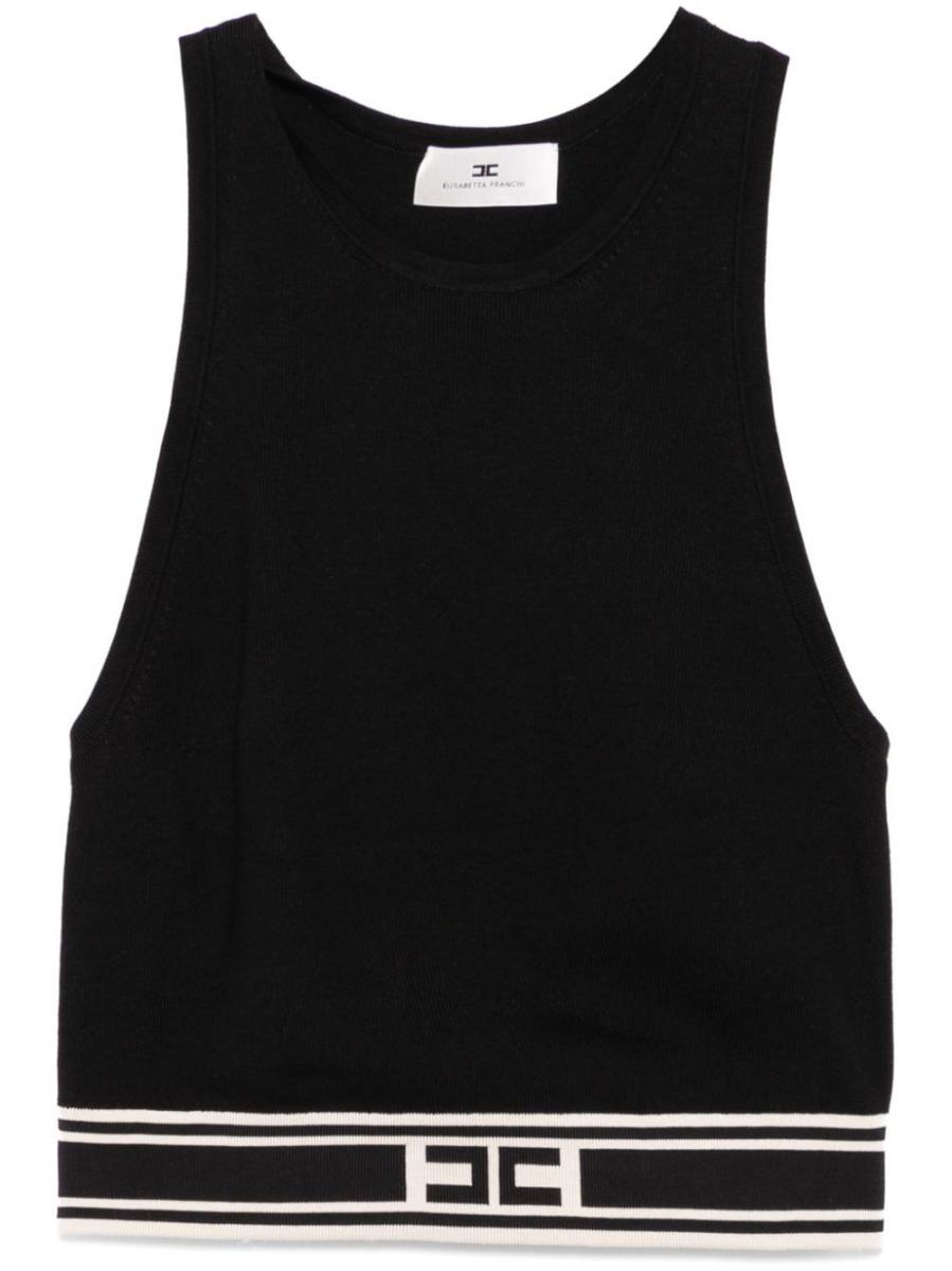 logo-band tank top