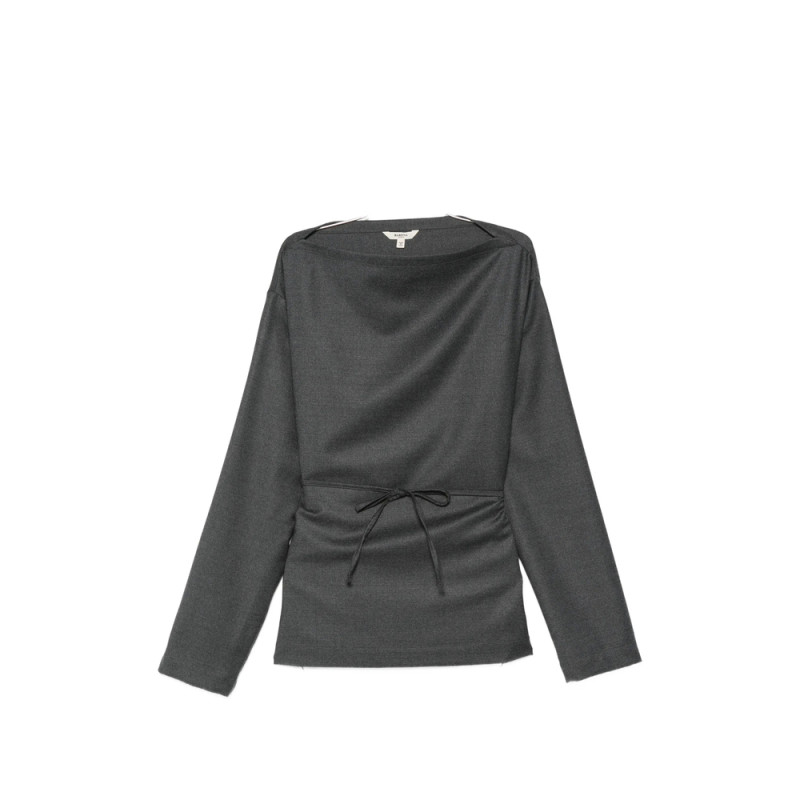 Barena Belted Boat-neck Top