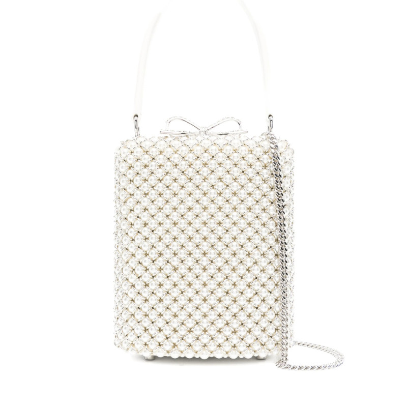 Self-portrait Mini Pearl-embellishment Tote Bag
