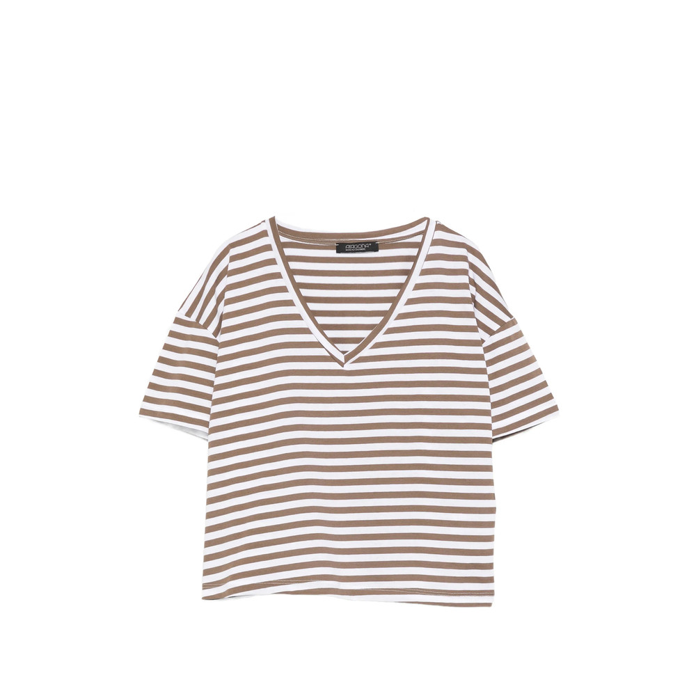 Aragona Striped V-neck T-shirt