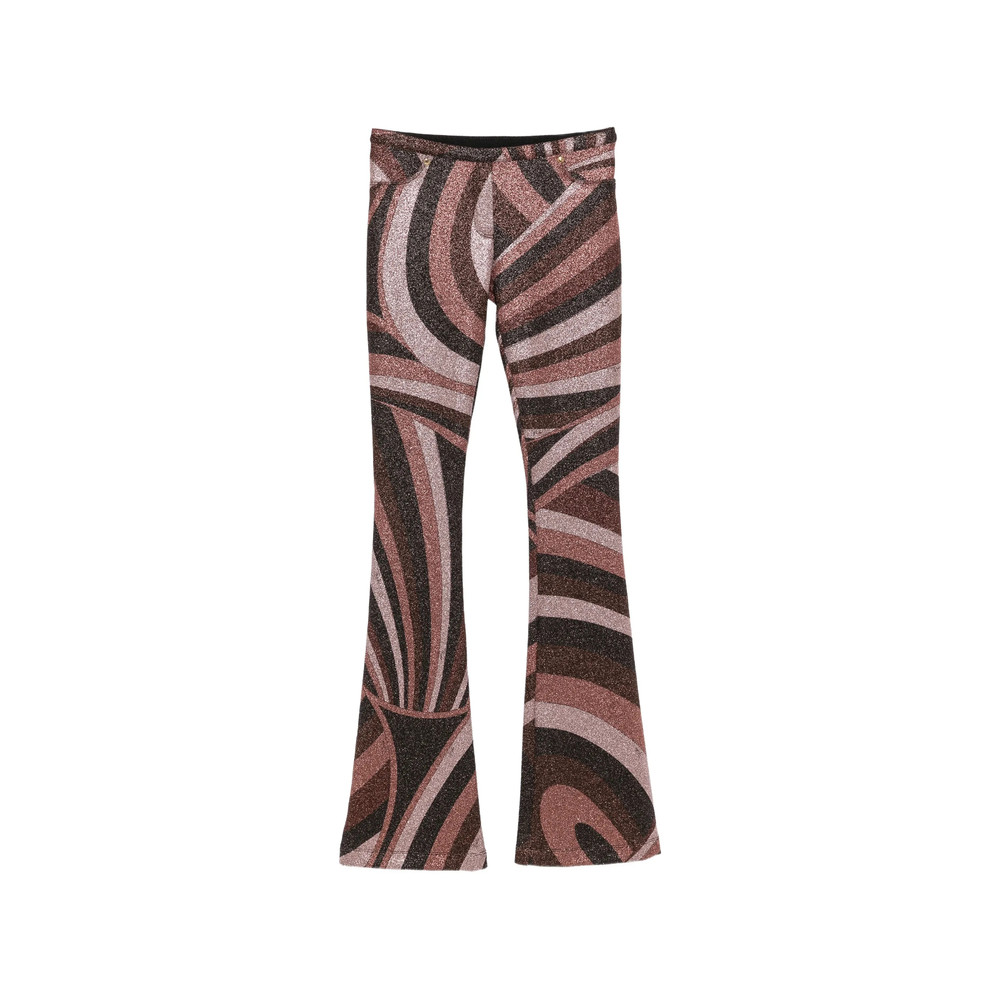 Pucci Iride-print Glitter-effect Trousers