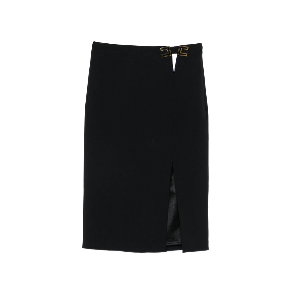 Elisabetta Franchi Logo-embellishment Side-slit Midi Skirt