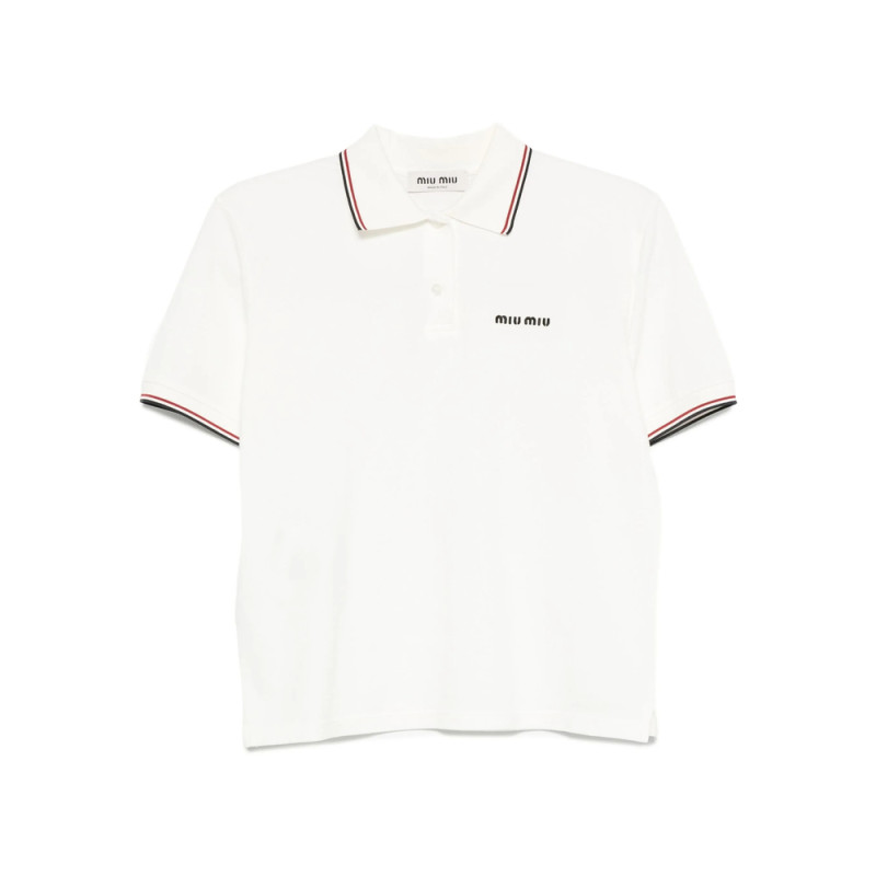 Miu Miu Logo-embroidered Polo Shirt