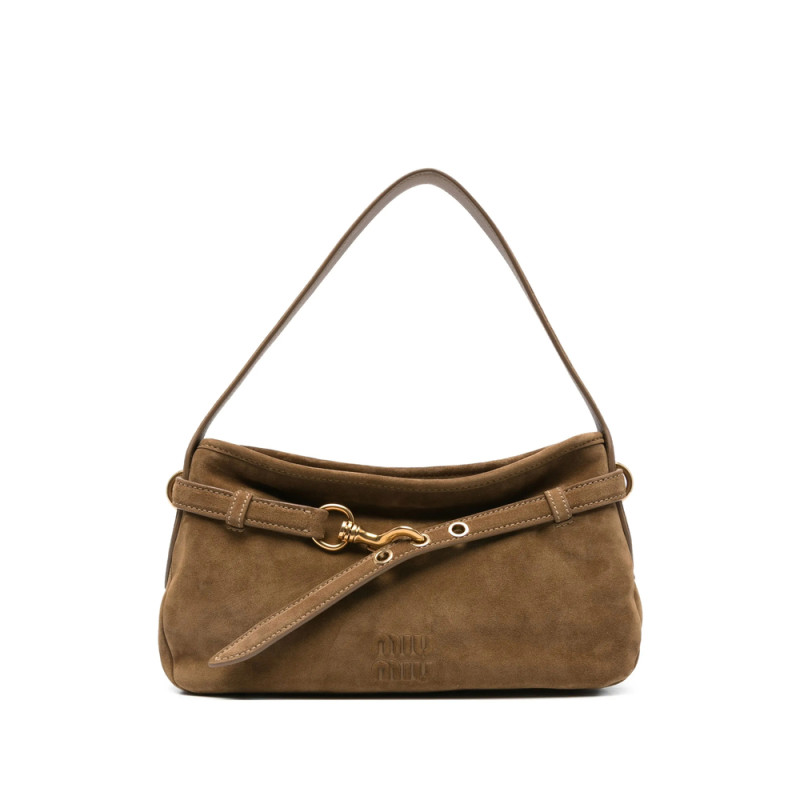 Miu Miu Aventure Suede Shoulder Bag