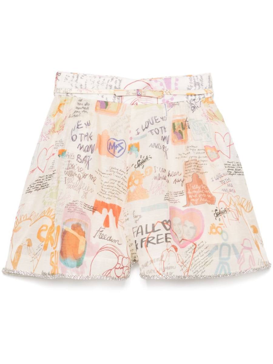 belted shorts