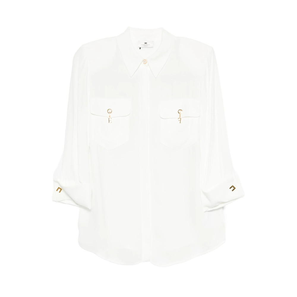 Elisabetta Franchi Pocket-detail Three-quarter Sleeve Shirt