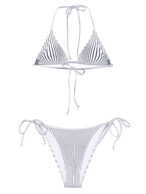 striped bikini