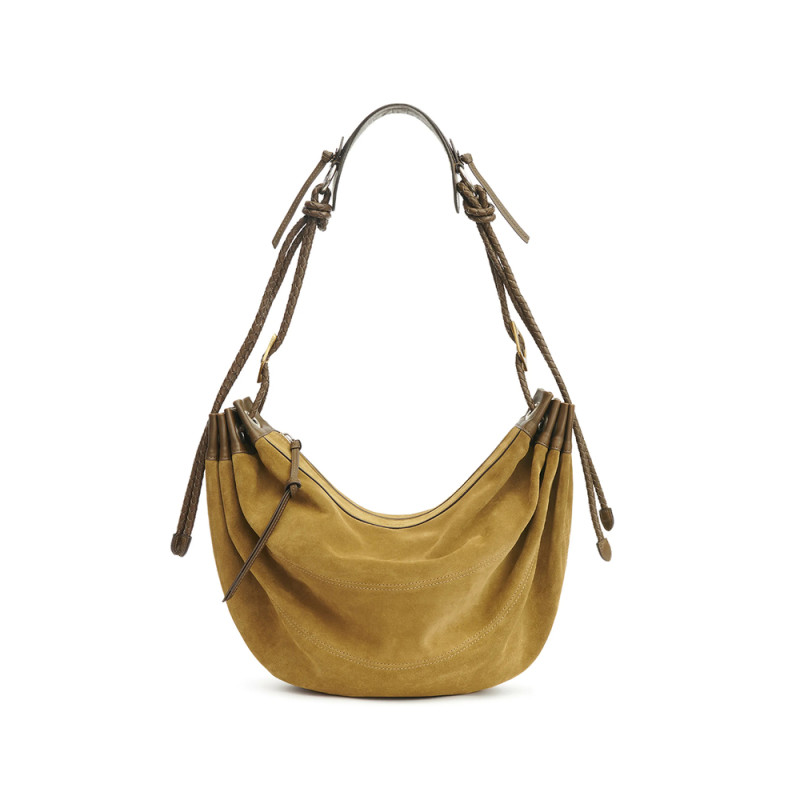Isabel Marant Large Maia Half-moon Braided-strap Shoulder Bag
