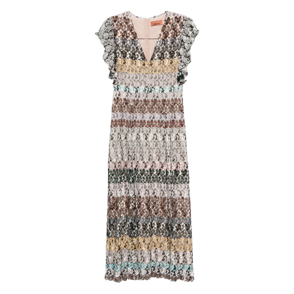 Missoni V-neck Midi Dress