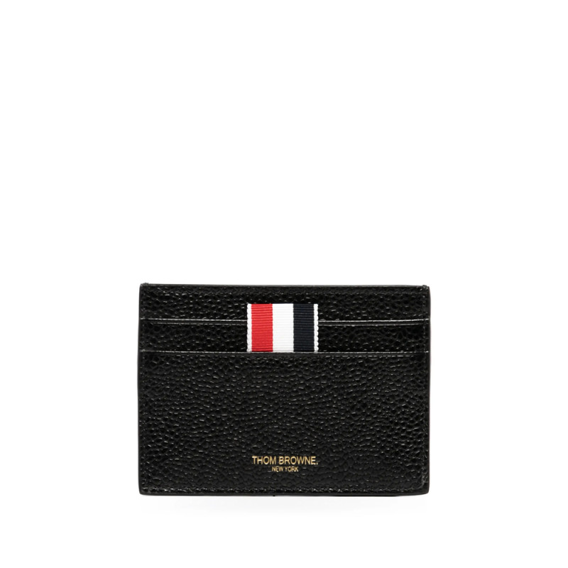 Thom Browne Grosgrain-tab Leather Cardholder