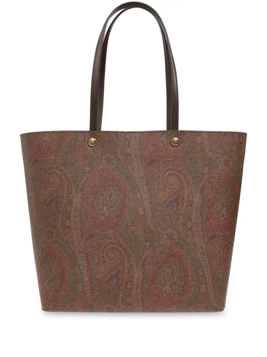 paisley print tote bag
