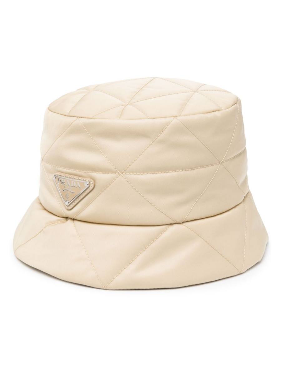 triangle-logo quilted bucket hat