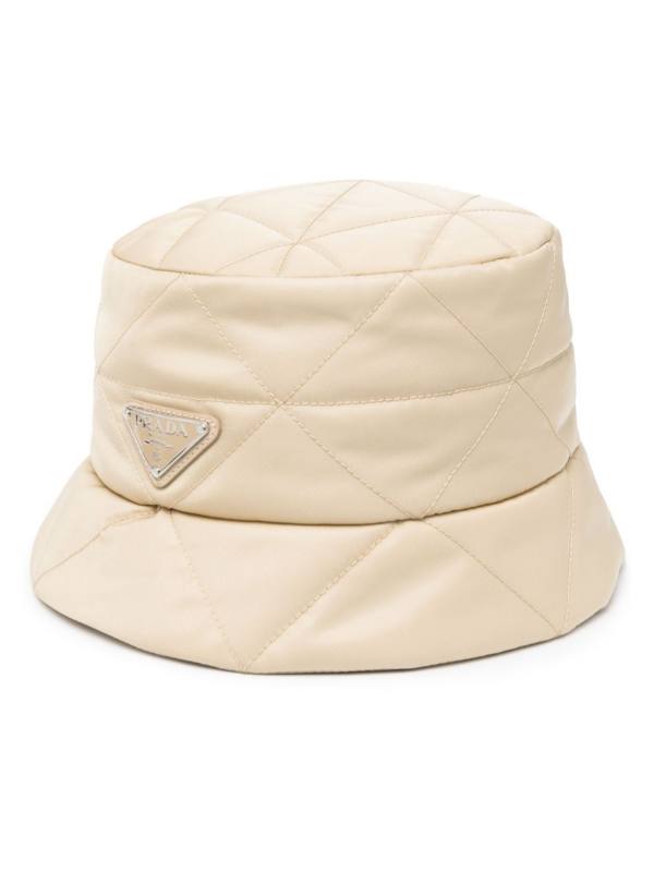 triangle-logo quilted bucket hat