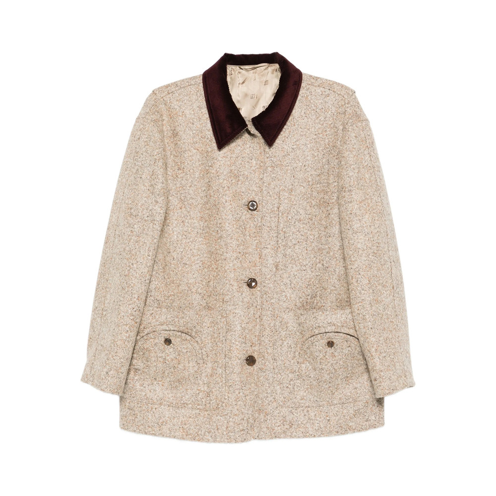 Blazé Milano Clelia Corduroy-collar Wool Jacket