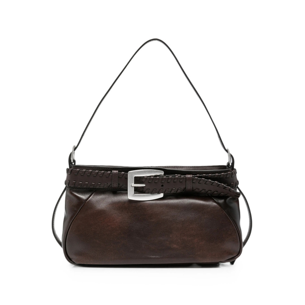 Staud Brooklyn Buckled Leather Shoulder Bag