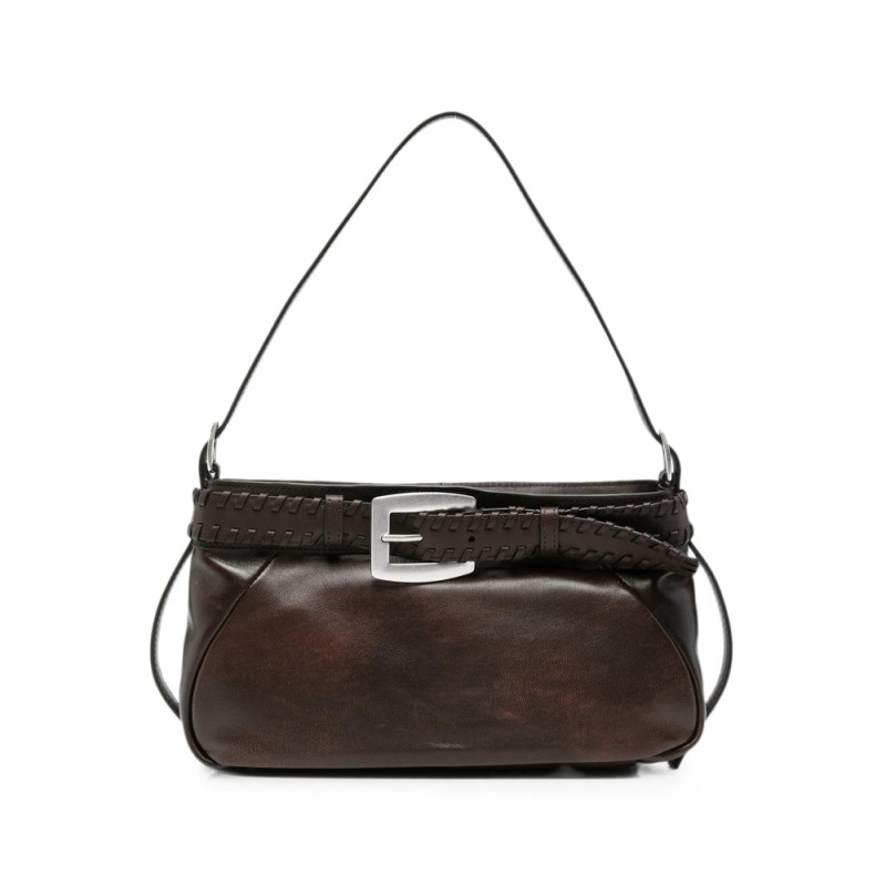 Staud Brooklyn Buckled Leather Shoulder Bag