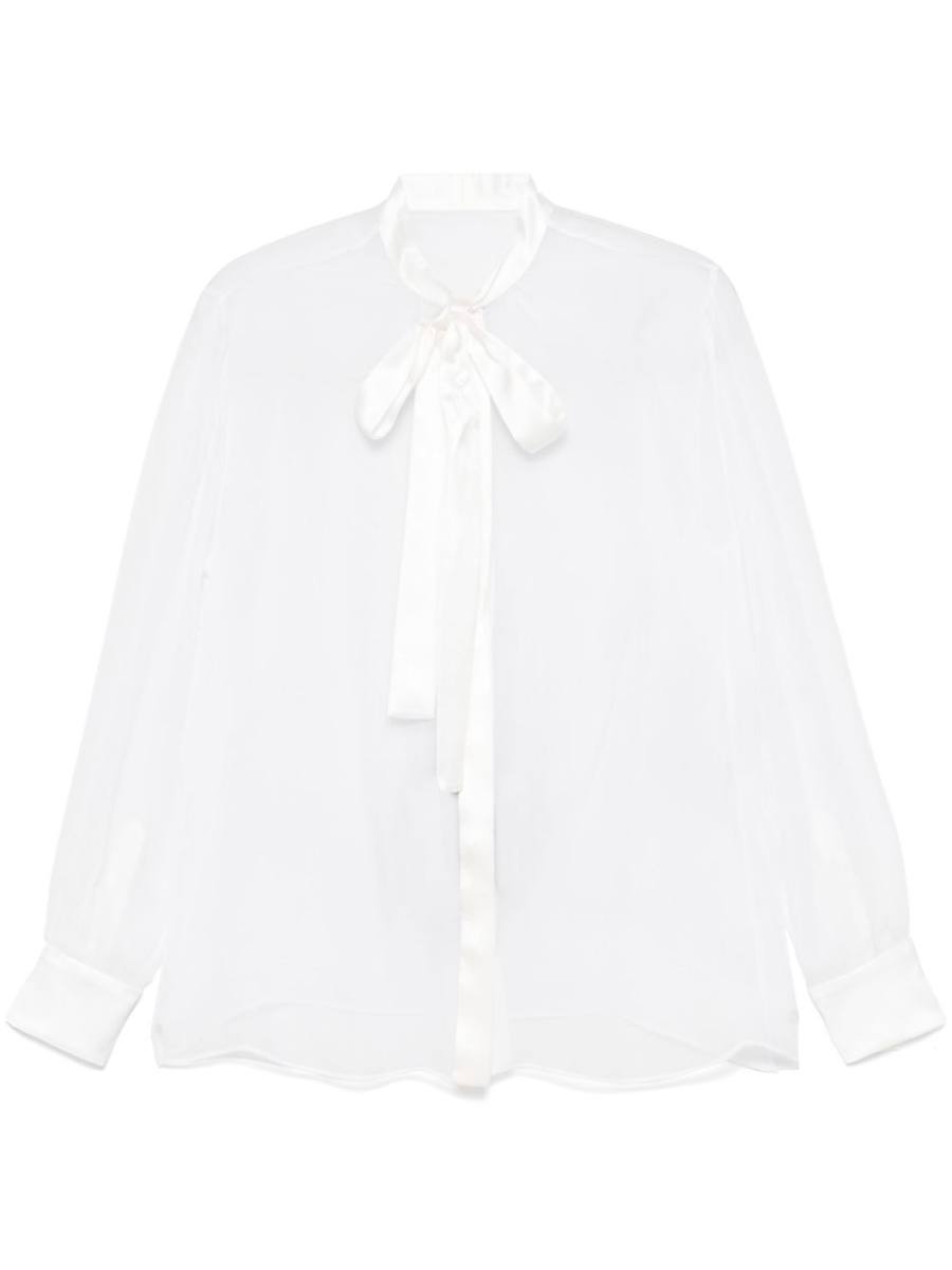 chiffon pussy-bow shirt