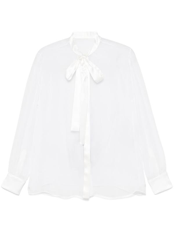chiffon pussy-bow shirt
