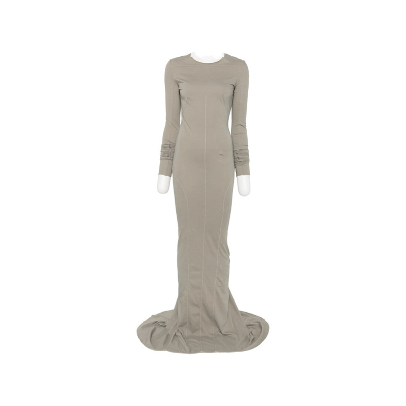 Rick Owens Drkshdw Exposed-seam Long-sleeved Maxi Dress