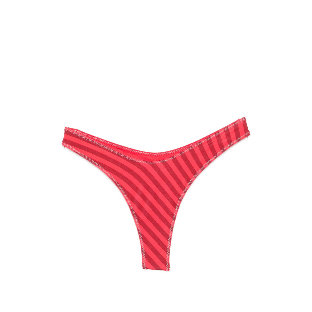 Frankies Bikinis X Jennie Full Moon Striped Satin Bikini Bottoms