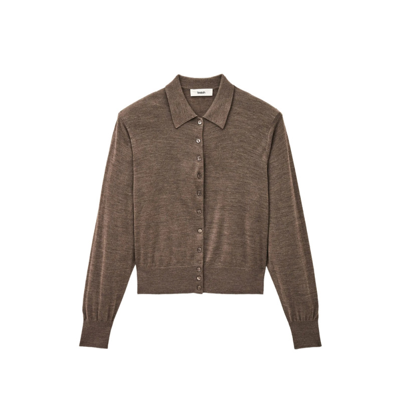 Ba & sh Boston Button-up Collared Cardigan