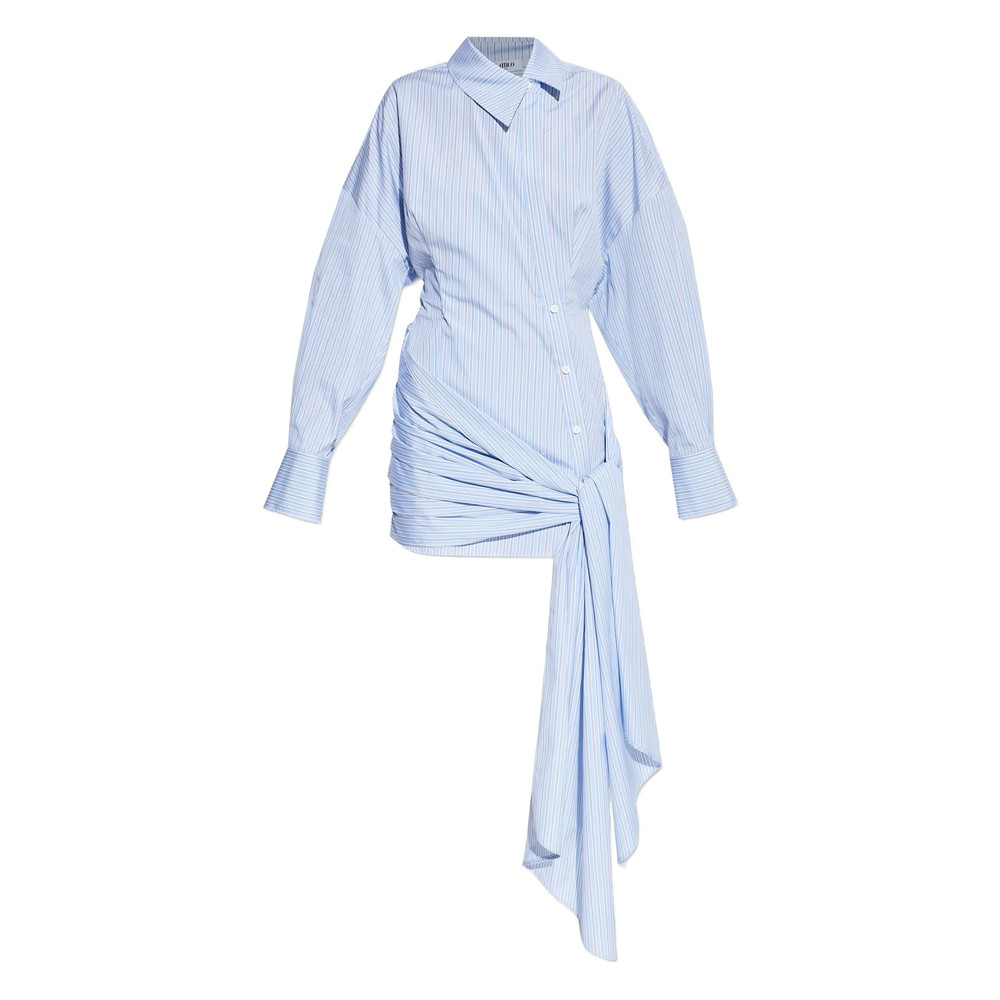 The Attico Striped Knot Mini Dress